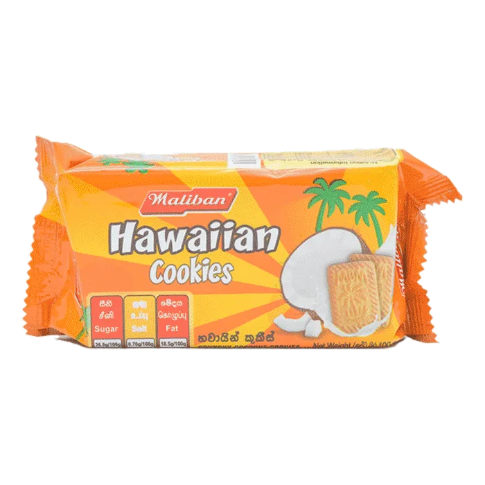 Maliban Hawaian Cookies 100G (Pack of 2)